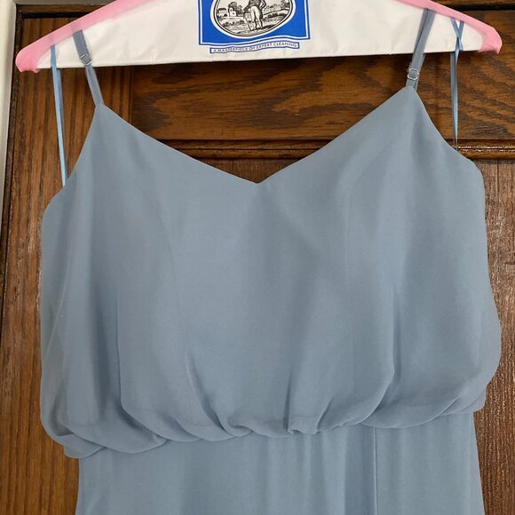 Birdy Grey Gwennie Dress in Chiffon Dusty Blue - Picture 6 of 8